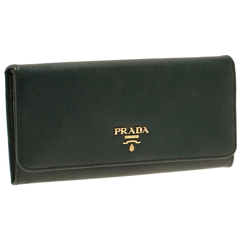prada saffiano flap wallet