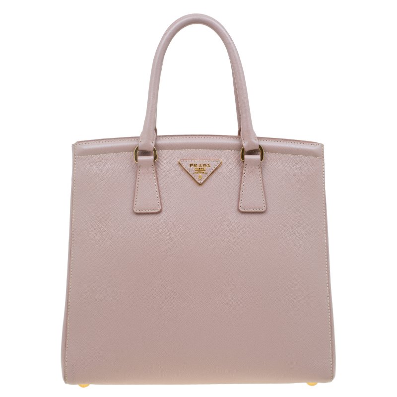 مملوكة مسبقًا Prada Beige Saffiano Lux Leather Tote