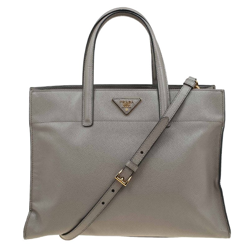 Prada Beige Saffiano Soft Leather Tote Bag