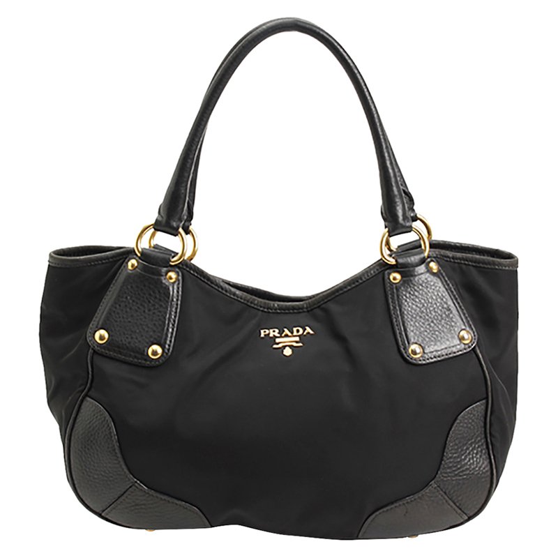 Pre Owned Prada Black Nylon Tote