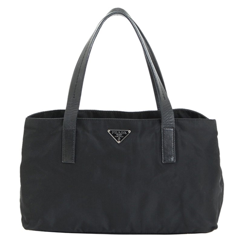 Pre Owned Prad Black Nylon Tote
