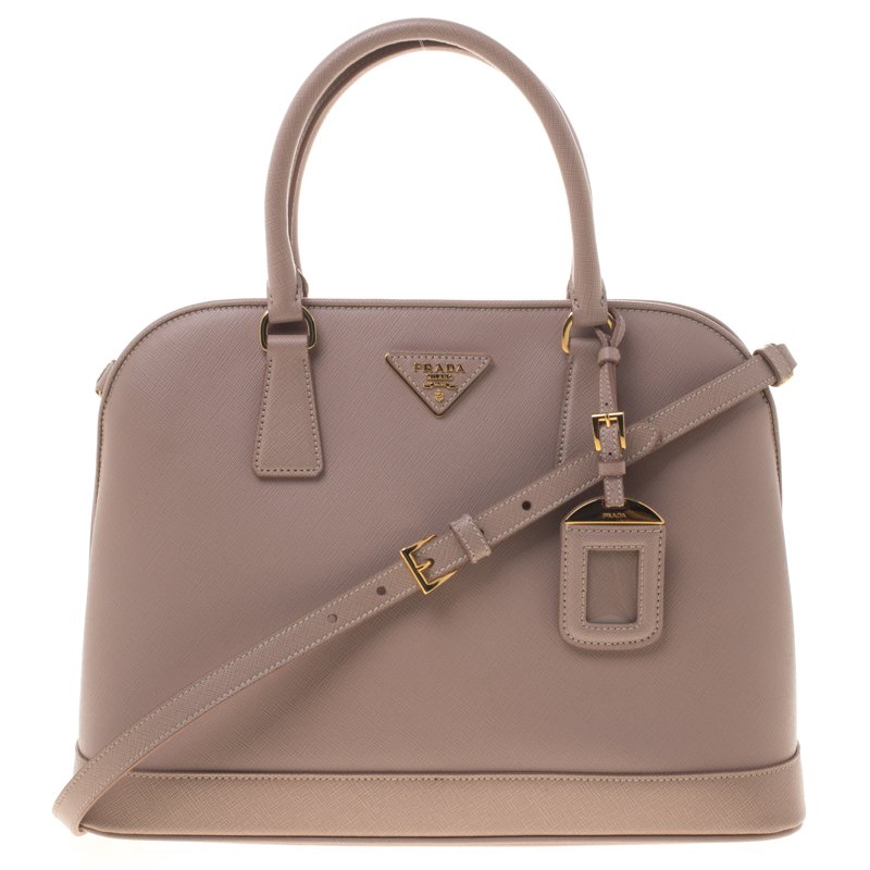Pre Owned Prada Blush Pink Saffiano Lux Leather Promenade Tote
