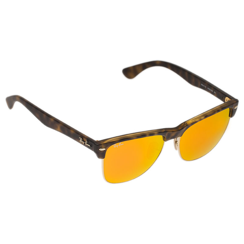 Ray Ban Orange RB4175 Clubmaster Oversized Sunglasses 