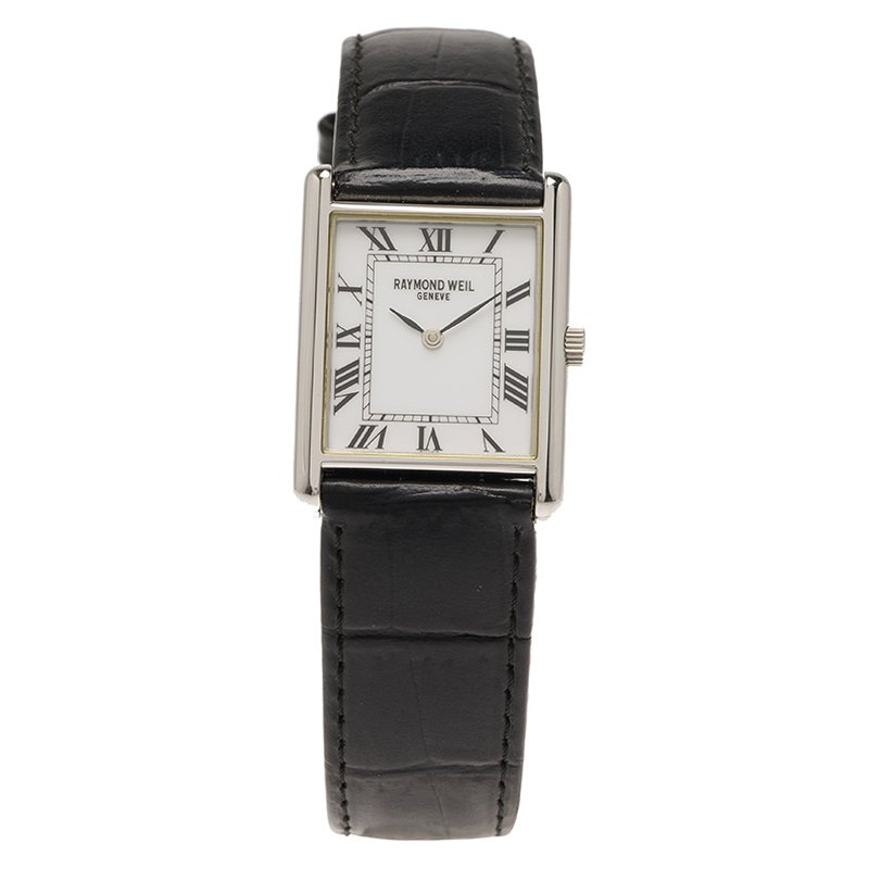 Raymond Weil White Stainless Steel Classic Unisex Wristwatch 24MM