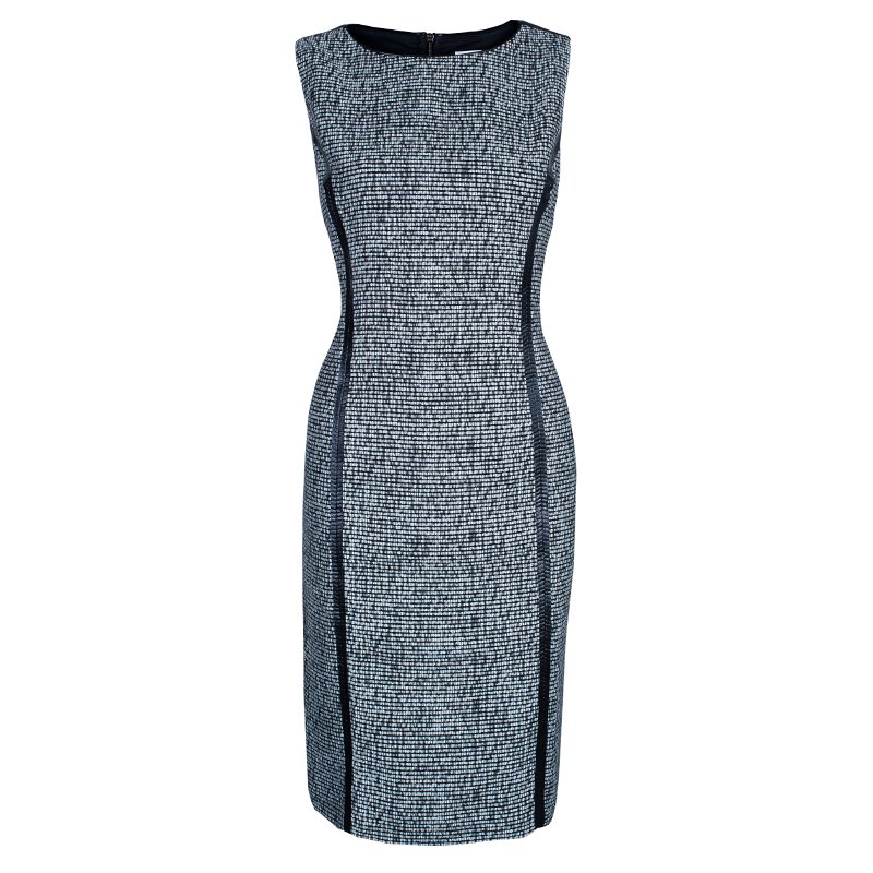 Pre Owned RED Valentino Monochrome Textured Dress M