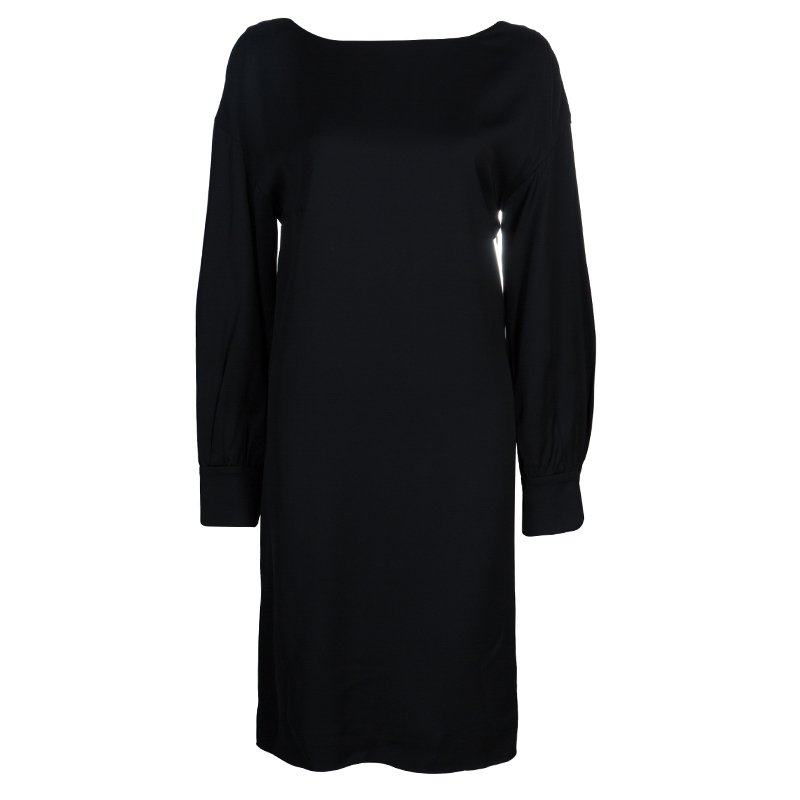 Pre Owned RED Valentino Black Deep Back Bow Detail Dress M