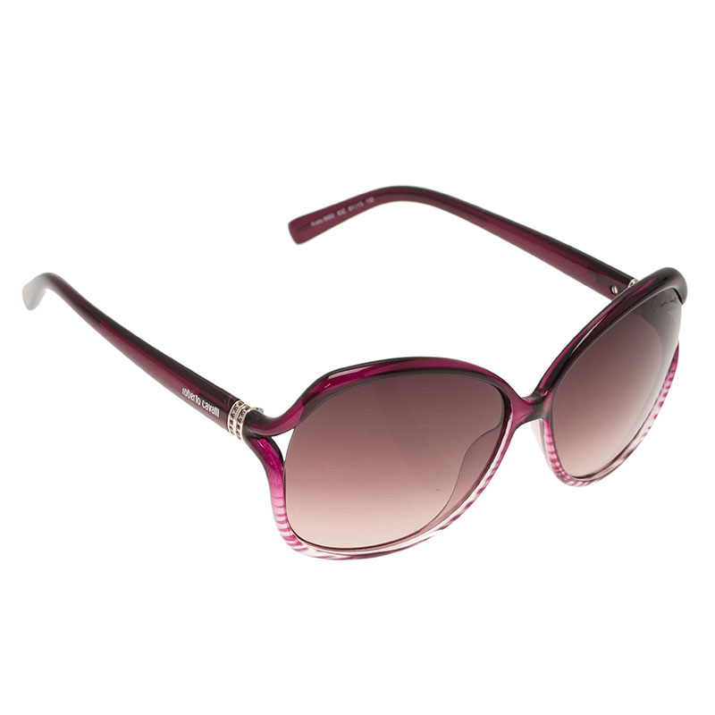 Pre Owned نظارة شمسية روبرتو كافالي أنيتو أرجوانية مربعة