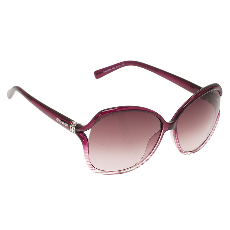 Pre Owned نظارة روبرتو كافالي أنيتو أرجوانية مربعة