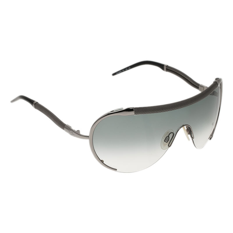 Pre Owned Roberto Cavalli Silver Eva Shield Sunglasses