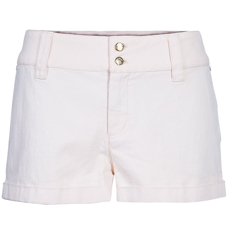 Pre Owned Roberto Cavalli Blush Pink Denim Shorts M