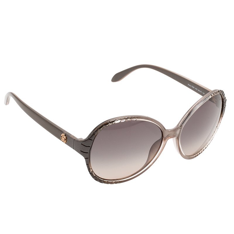 Pre Owned Roberto Cavalli Maria 726 Glitter Grey Panthos Sunglasses