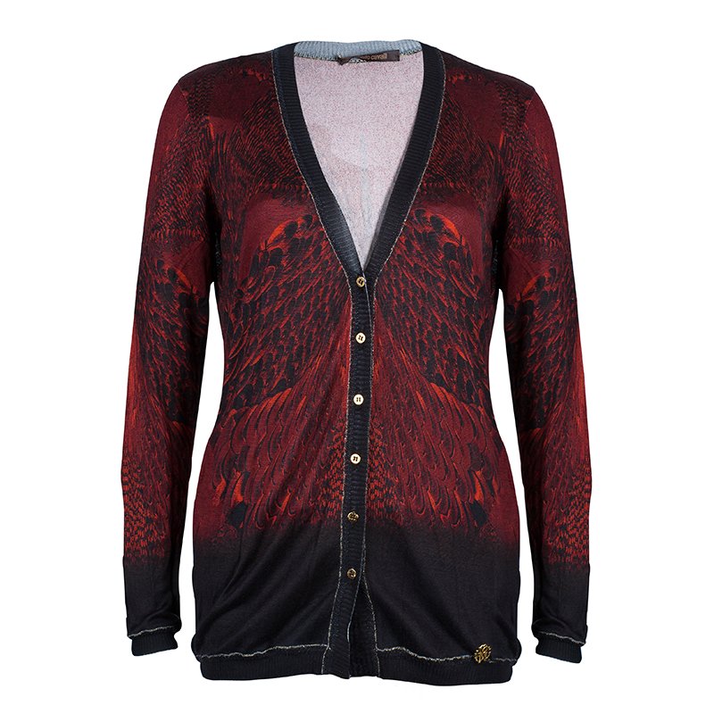 مملوكة مسبقًا Roberto Cavalli Multicolor Knit Cardigan S