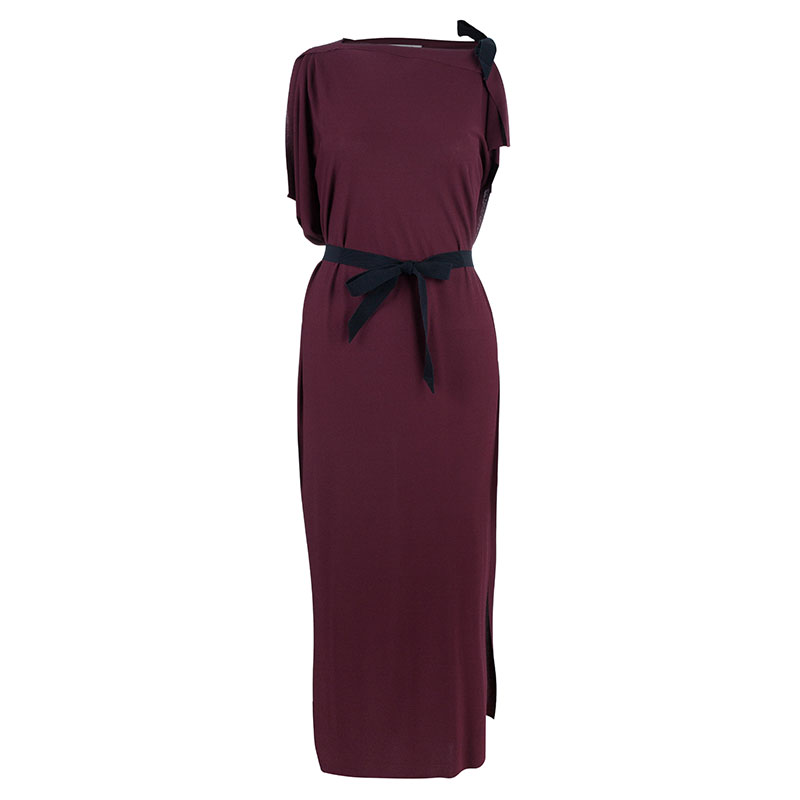 Pre Owned Roland Mouret Burgundy Dress M