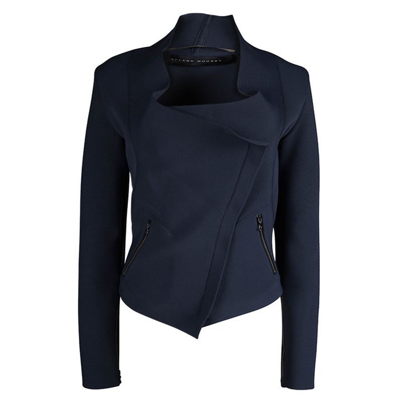 Roland Mouret Slate Grey Double Faced Solar Jacket M