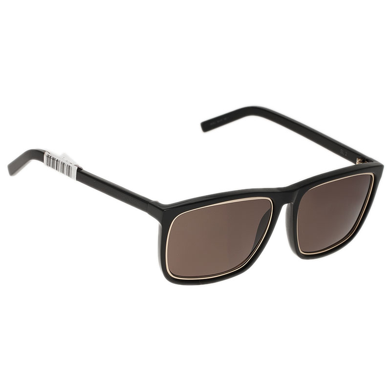 Saint Laurent Paris Black 807EJ Rectangle Sunglasses