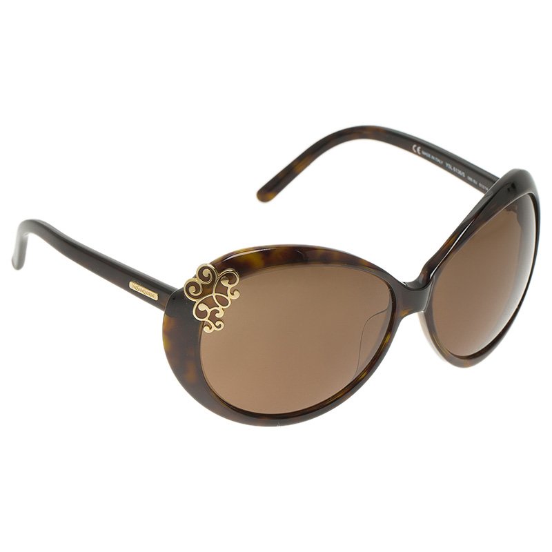 Pre Owned نظارة شمسية سان لوران باريس 6136 إطار ترتواز مستديرة