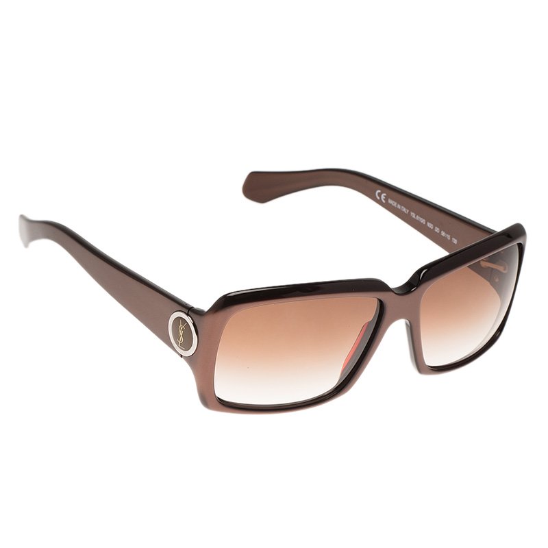 Saint Laurent Paris Brown YSL6110 Square Sunglasses