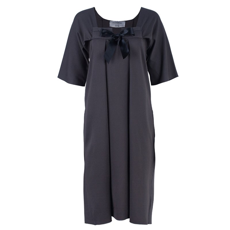 Pre Owned Saint Laurent Paris Grey Dress M