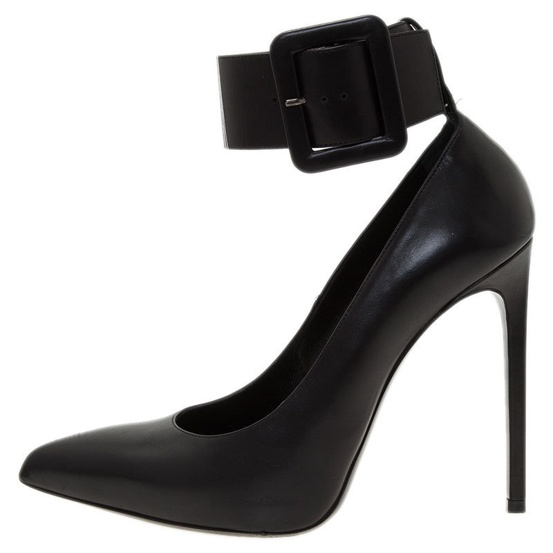 saint laurent ankle strap pump