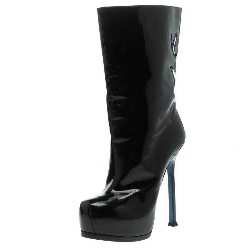 saint laurent platform ankle boots