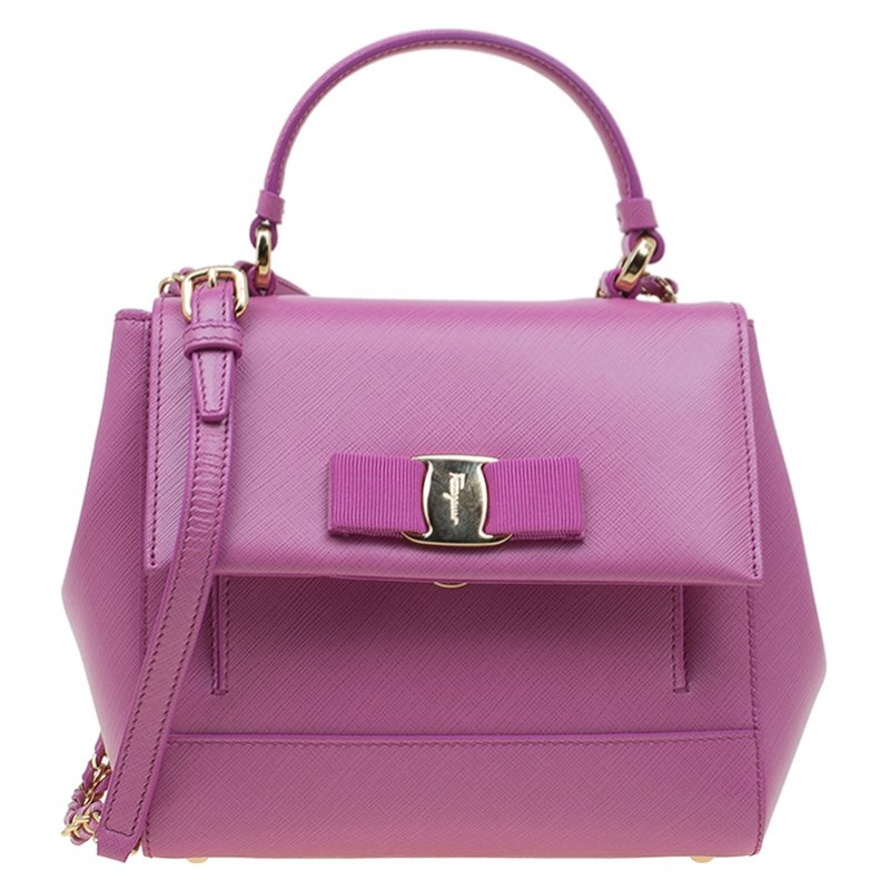 The Luxury Bargains - Salvatore Ferragamo • Fuschia and cream