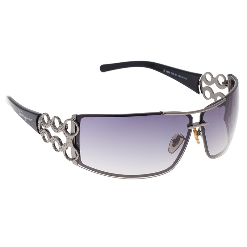 Salvatore Ferragamo Black 2956 Shield Sunglasses