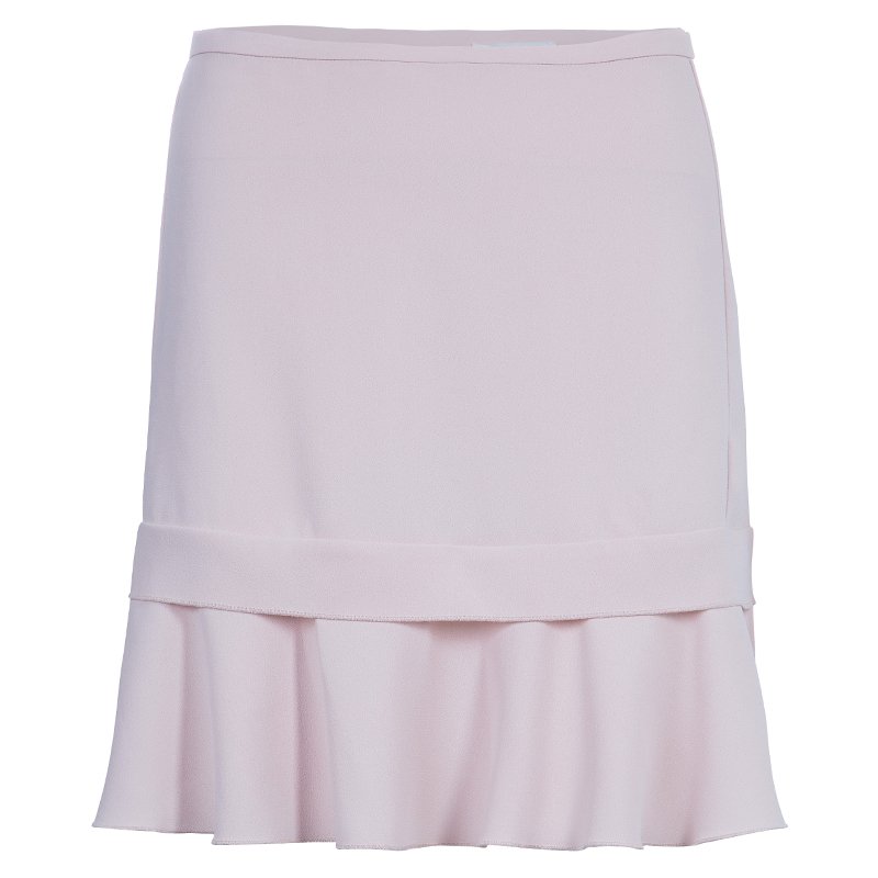 Pre Owned See by Chloe Blush Pink Ruffle Detail Skirt L