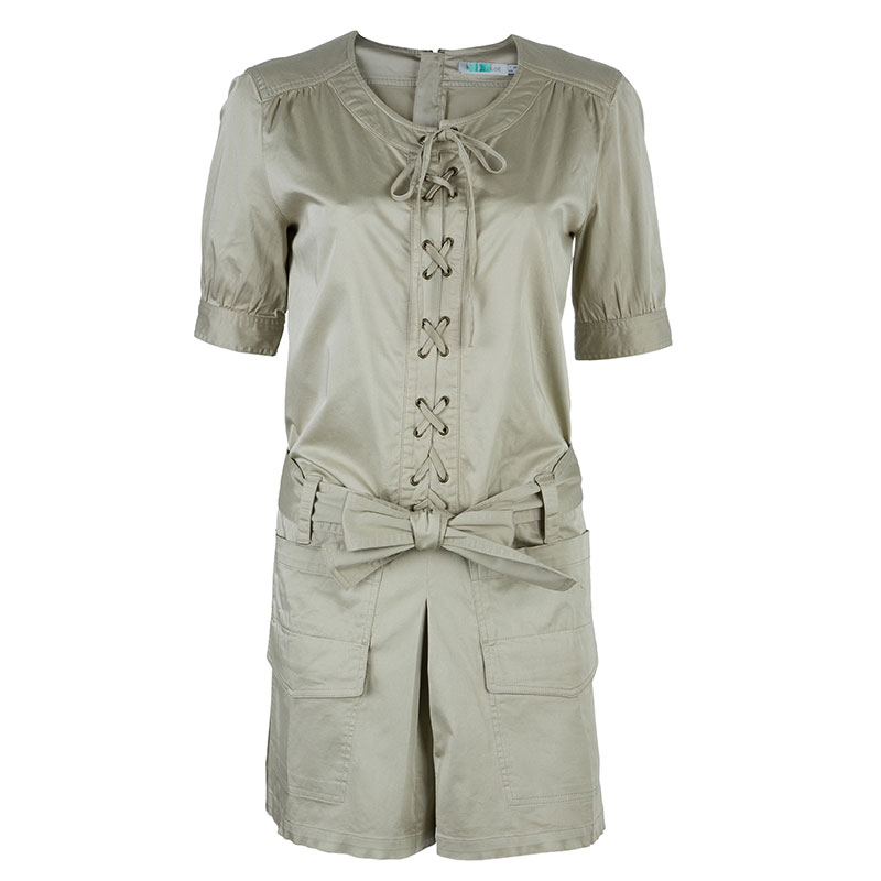 Pre Owned See By Chloe Beige Tie-up Romper M