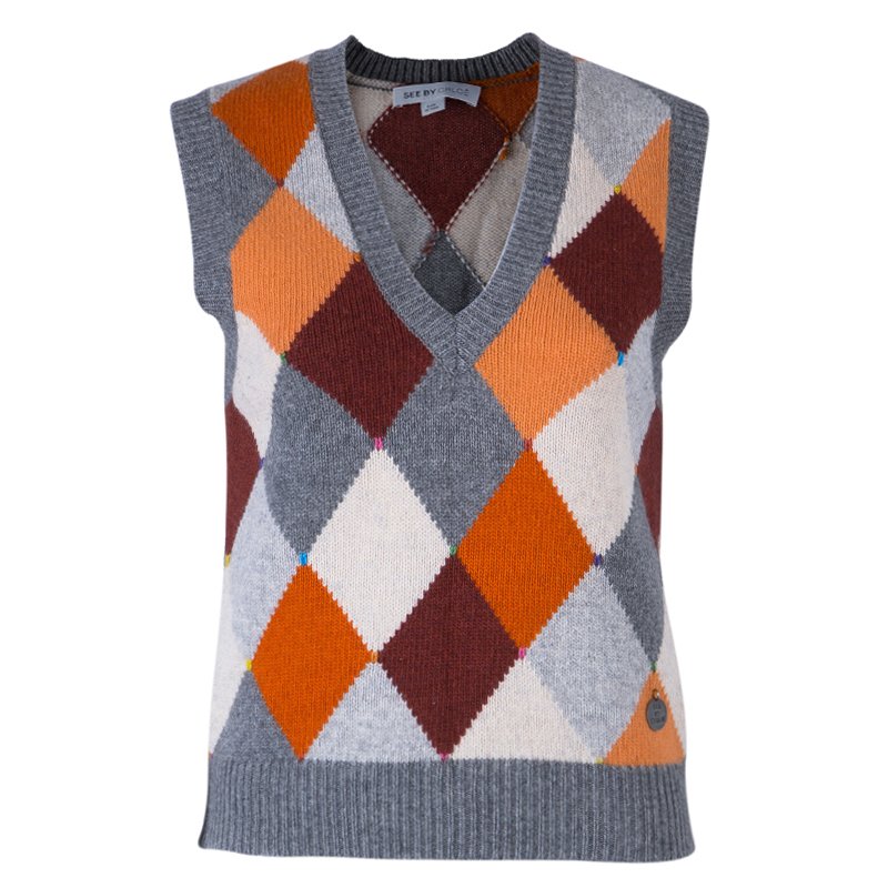 Pre Owned See By Chloe Sleeveless Knit Sweater Vest M