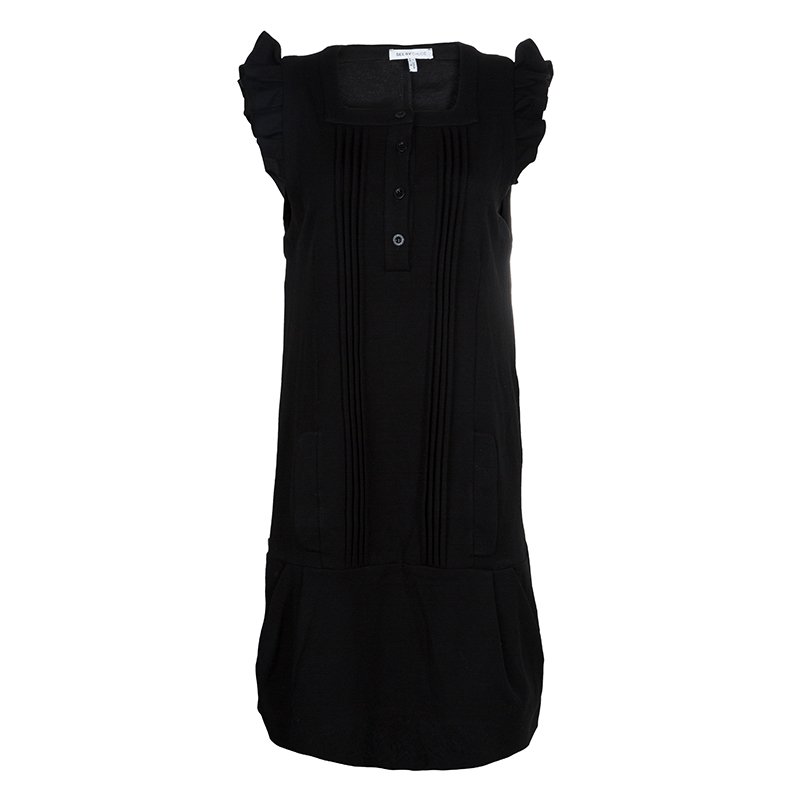 Pre Owned See by Chloe Black Ruffle Dress M