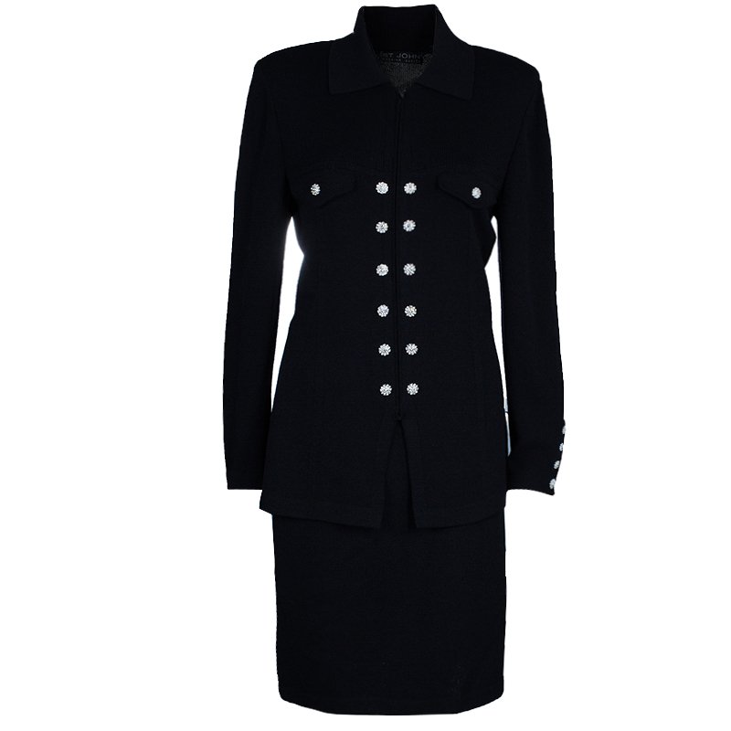 مملوكة مسبقًا St. John Black Skirt Suit M