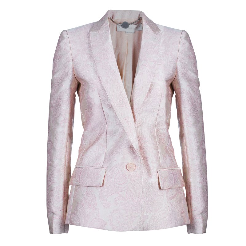 Stella McCartney Pink Brocade Blazer S