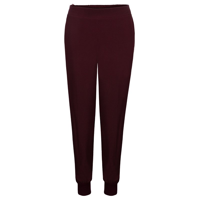 Pre Owned Stella McCartney Burgundy Jogger Trousers S