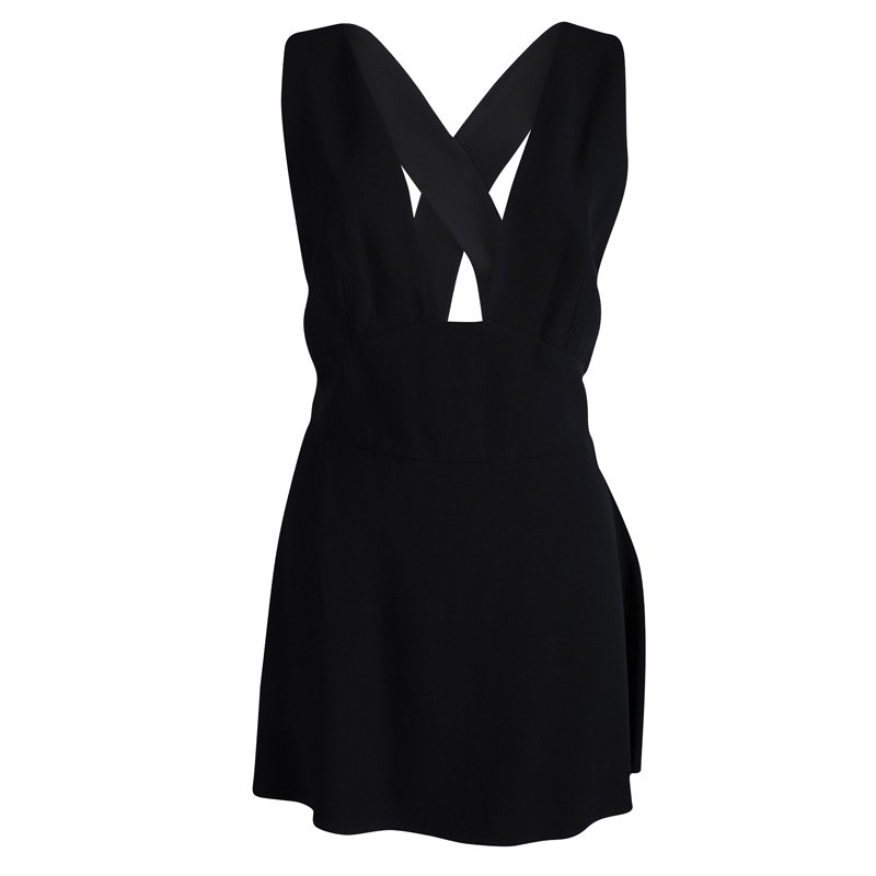 Pre Owned Stella McCartney Cross Back Black Top M