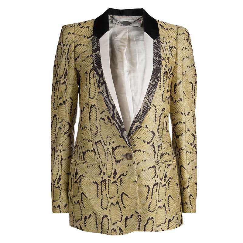 مملوكة مسبقًا جاكيت ستيلا مكارتني كلاريت نقش زواحف M