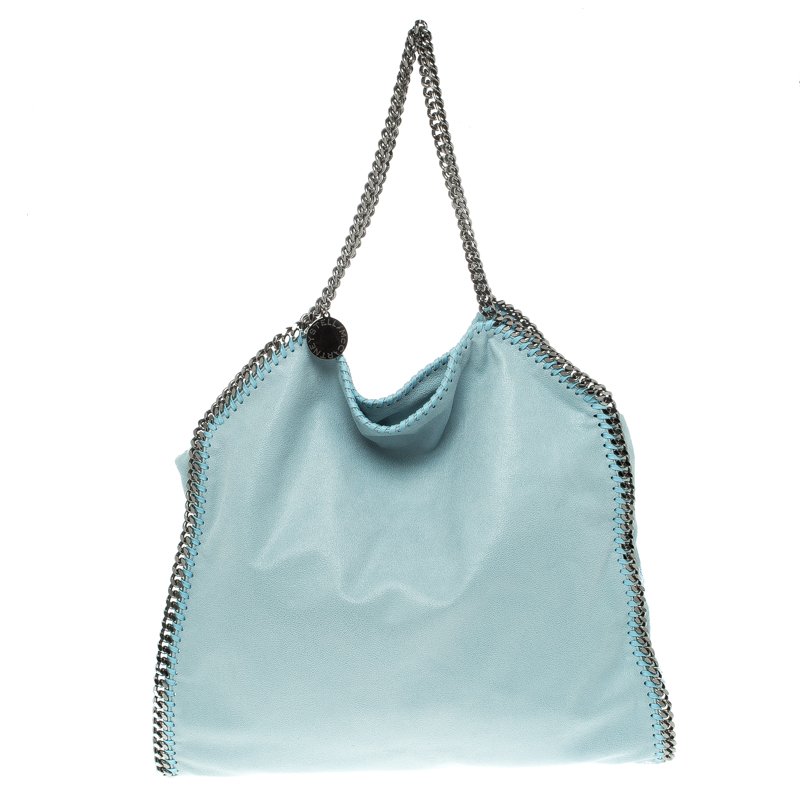 Pre Owned حقيبة يد ستيلا ماكرتني فالابيلا جلد صناعي زرقاء باودرد