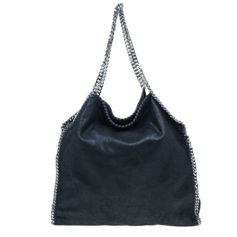 مملوكة مسبقًا حقيبة ستيلا مكارتني فالابيلا جلد سويدي أسود صناعي للكتف