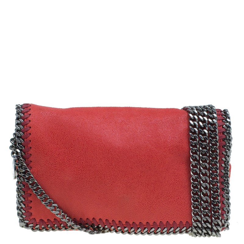 Stella McCartney Red Faux Leather Falabella Crossbody Bag