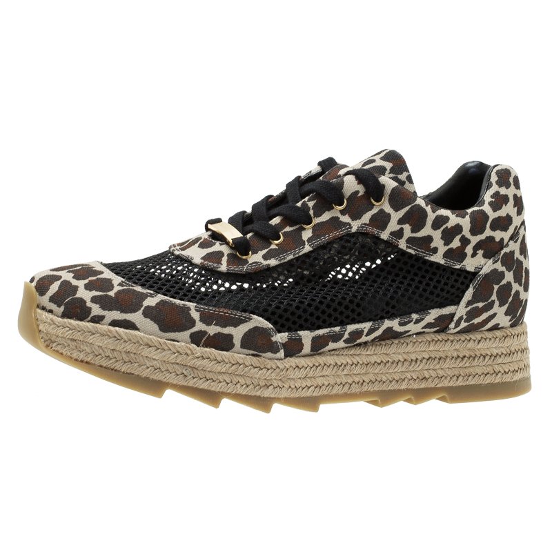 leopard espadrille sneakers