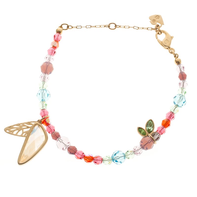 Swarovski Multicolor Crystal Gold Tone Bracelet