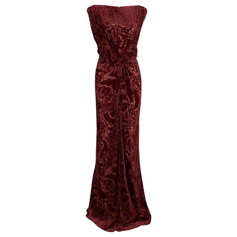 Tadashi Shoji Red Devore Gown XL