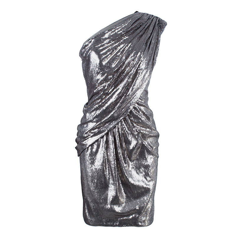 Pre Owned فستان تداشي شوجي بكتف واحد وترتر S