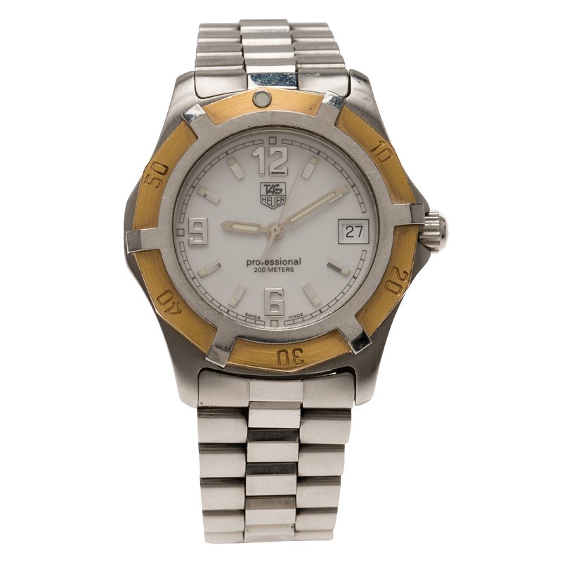 Tag Heuer White Stainless Steel Classic Women's Wristwatch 37MM
