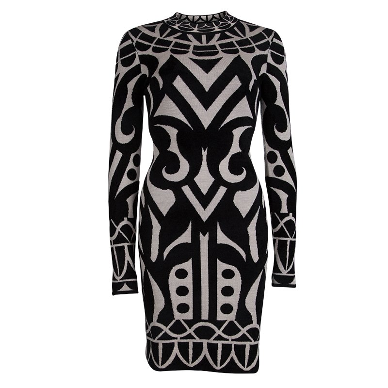 Temperley London Jacquard Knit Long Sleeve Jani Dress S