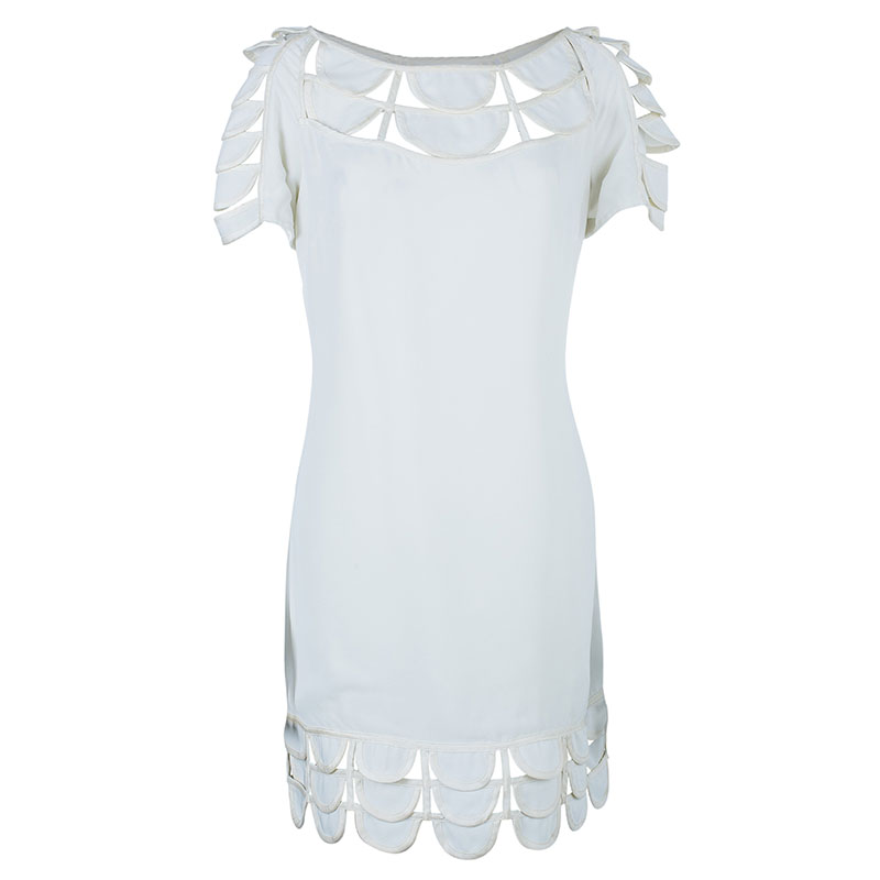Pre Owned Temperley London White Cutout Top L