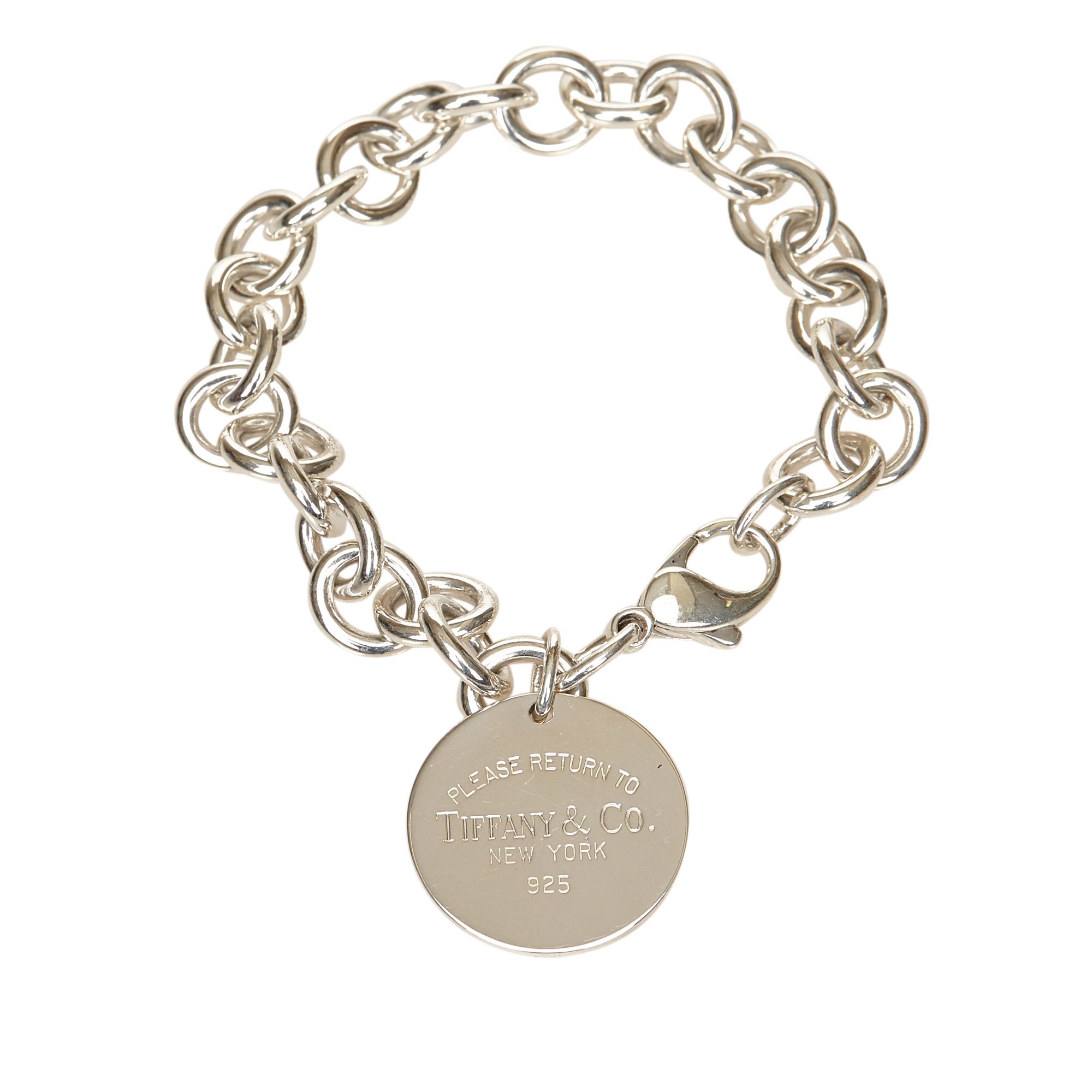 Tiffany Round Tag Charm Bracelet 