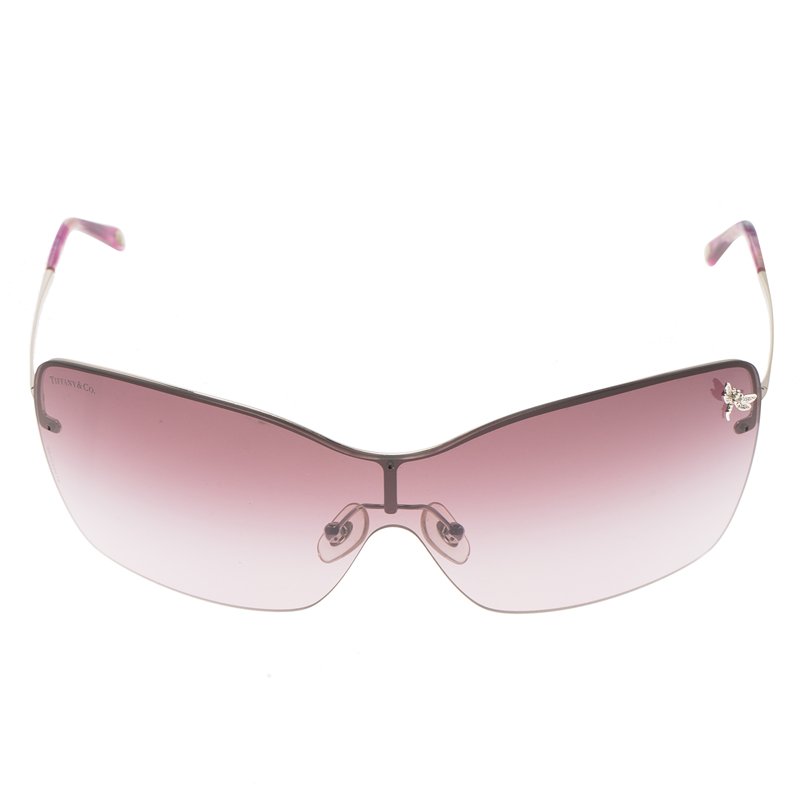 Tiffany & Co. TF3030-B Dragonfly Embellished Violet Shield Sunglasses