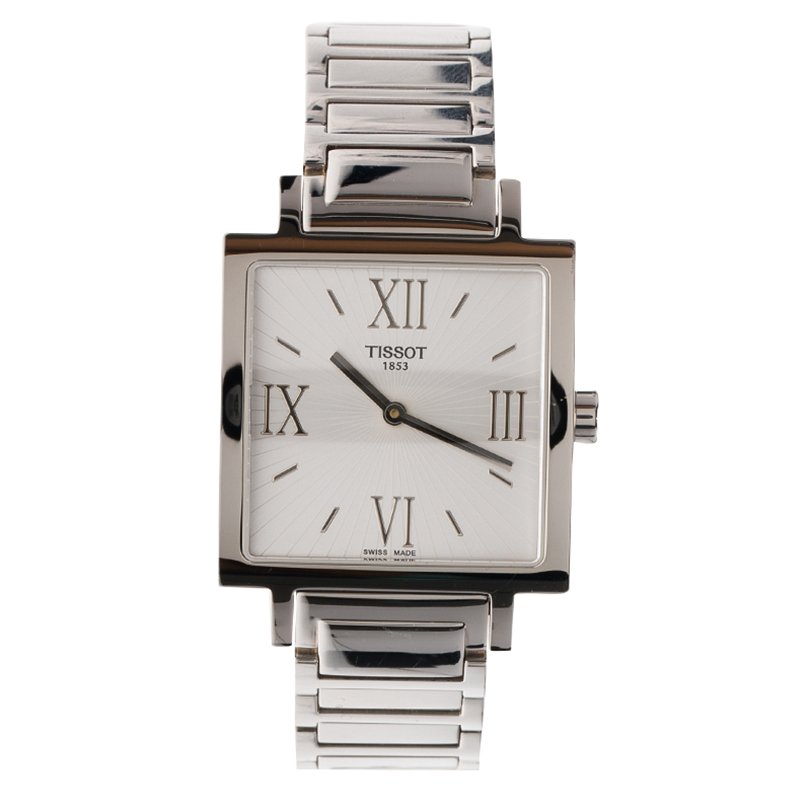 Pre Owned Tissot Silver Stainless Steel T-Trend Happy Chic Women's Wristwatch 29MM