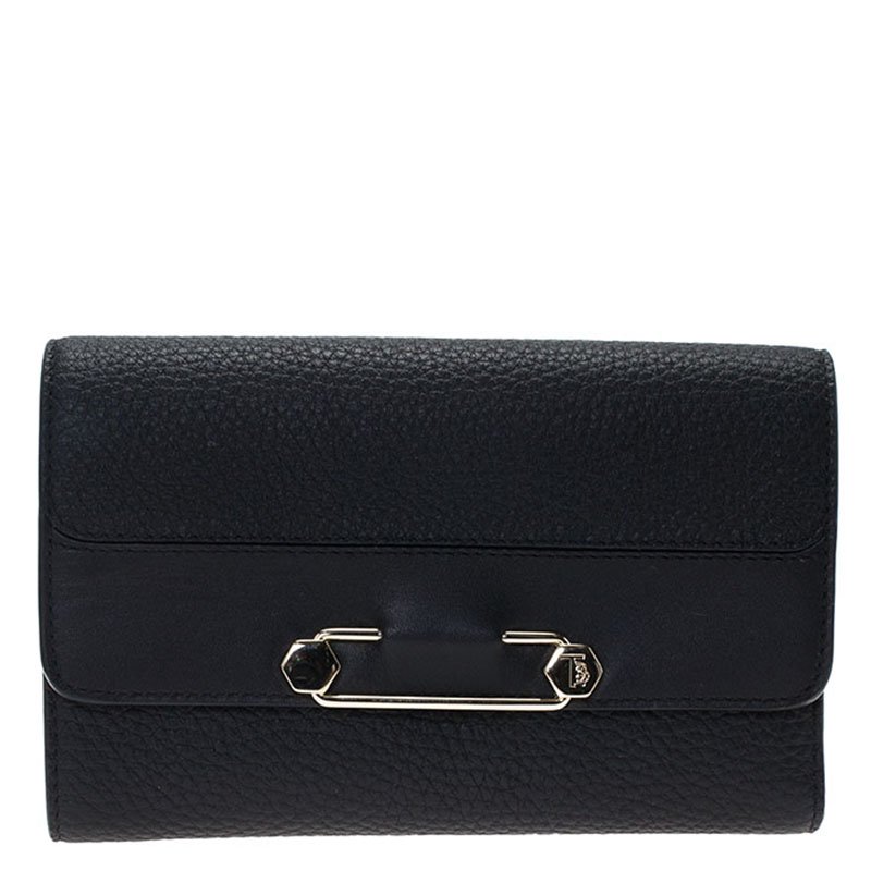 Pre Owned Tod's Black leather Brooch Wallet