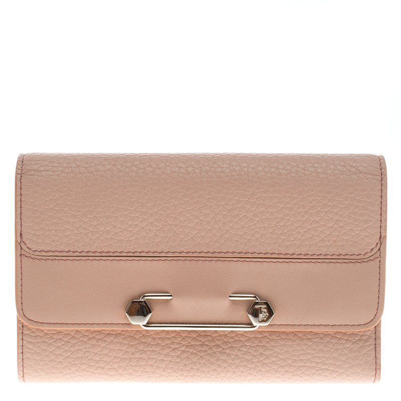 Pre Owned Tod's Pink leather Brooch Wallet